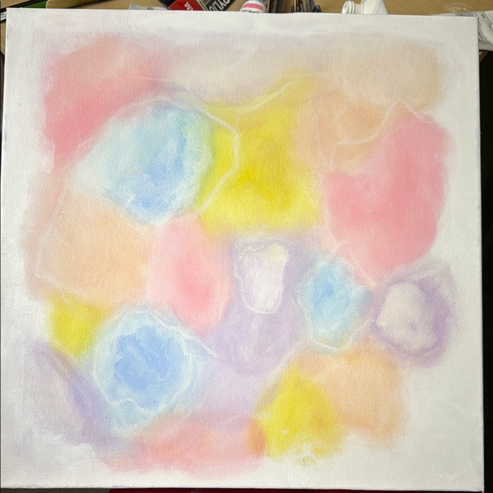 Abstract Pastel Canvas Art